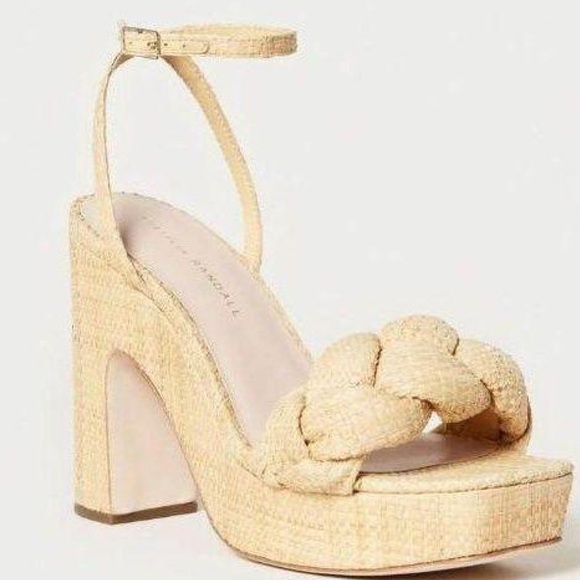 Loeffler Randall Fae Platform Sandal Natural Womens Size 8 - Picture 6 of 6